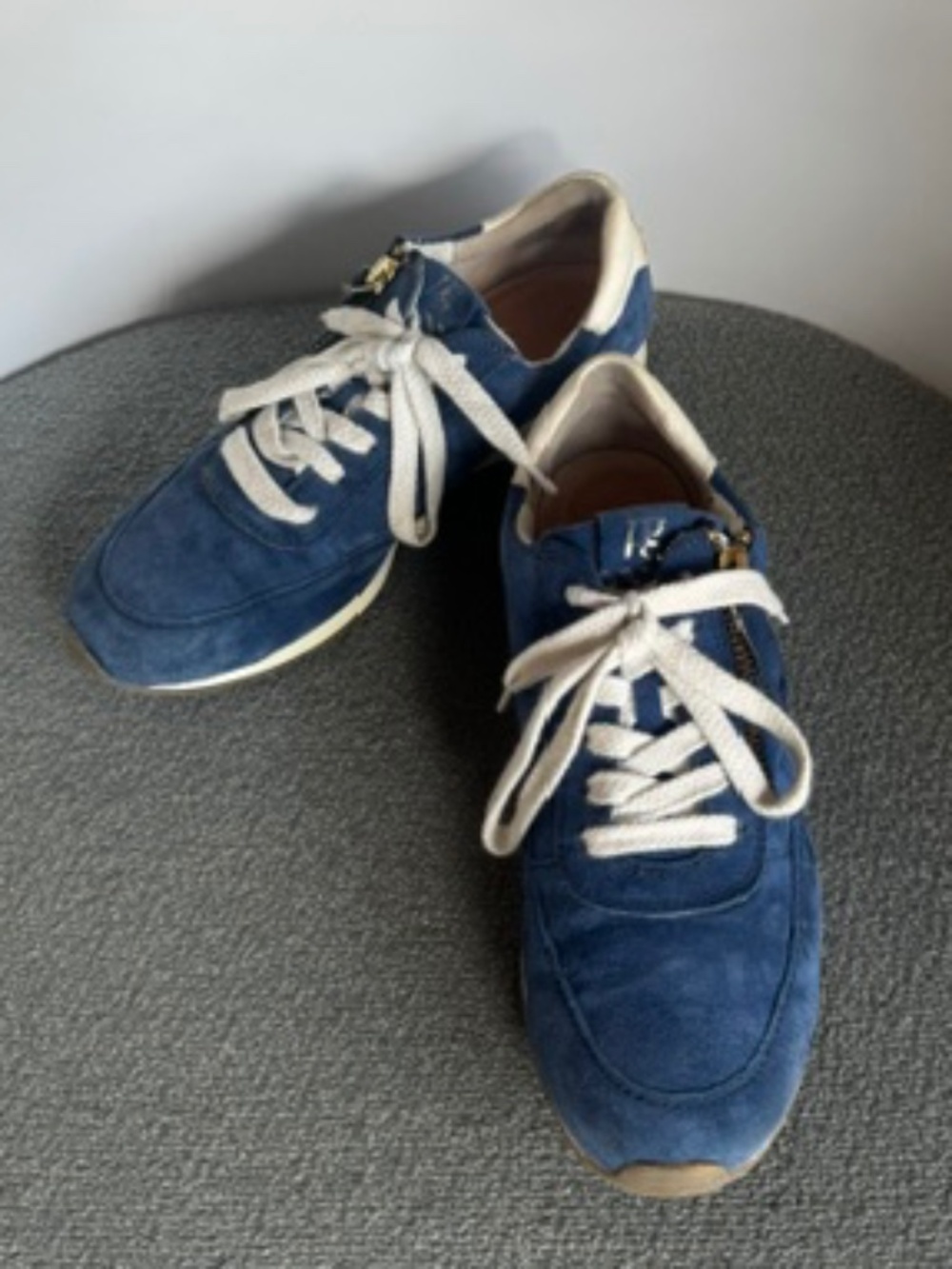 Kids Paul Green Blue Suede Sneakers
